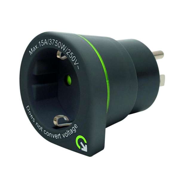 Q2POWER 1.200110-TH utazóadapter \ Europe to USA”, bemeneti feszültség: 100-250 V, teljesítmény: 100 V - 1500 W / 250 V - 3750 W