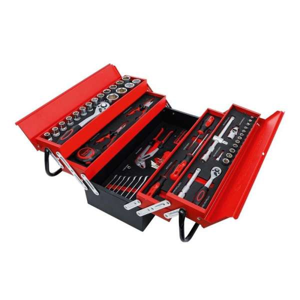 85 részes professzionális szerszámkészlet masszív fém szerszámos ládában