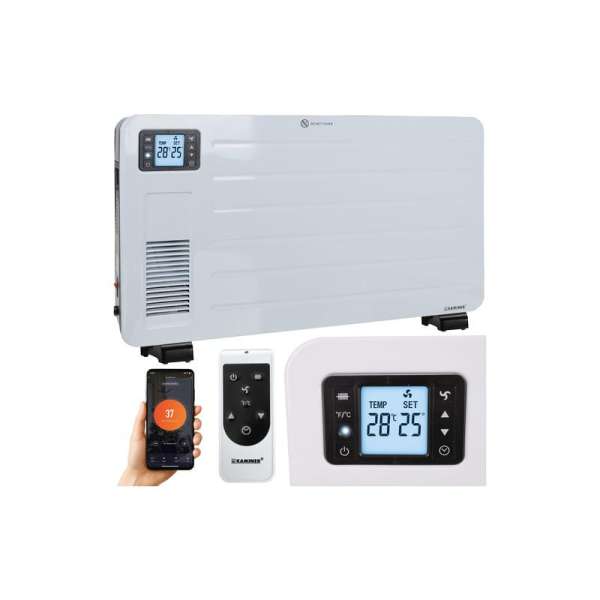 2300W energiatakarékos elektromos konvektor fűtőtest, WiFi és távirányítású vezérléssel