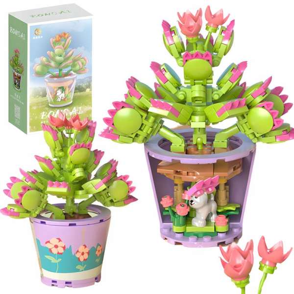 172 darabos kreatív, színes virágépítő fejlesztő játékkészlet gyerekeknek