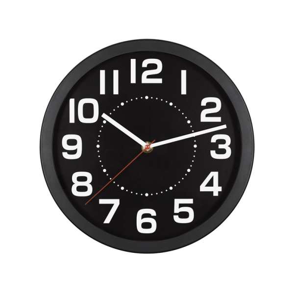 Home AWC250BK fali óra, üveg előlap, kontrasztos, jól leolvasható számlap, 1xAA elem tápellátás, átmérő 250mm