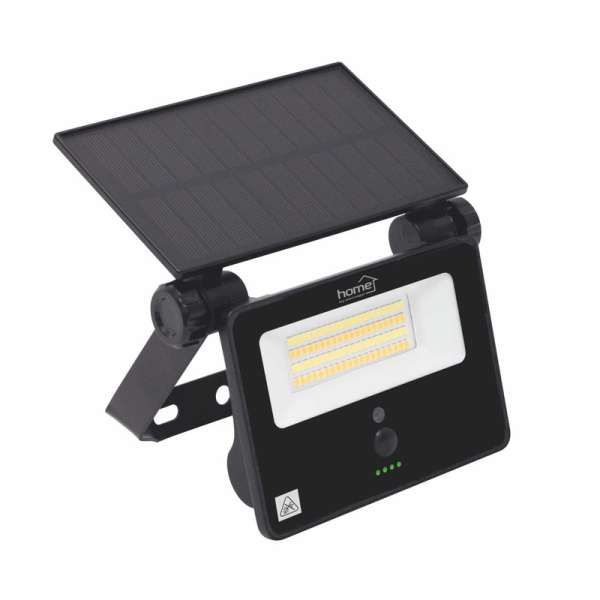 HOME FLP1101SOLAR napelemes LED reflektor, 28 db SMD LED, 1100 lumen, 3 féle színhőmérséklet, mozgásérzékelő, távirányító, IP65