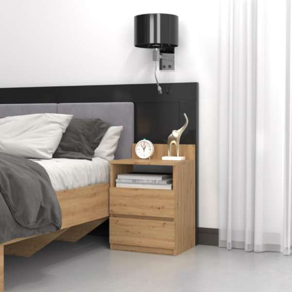 Shannan M1 éjjeliszekrény, 40x59x32 cm, tölgy