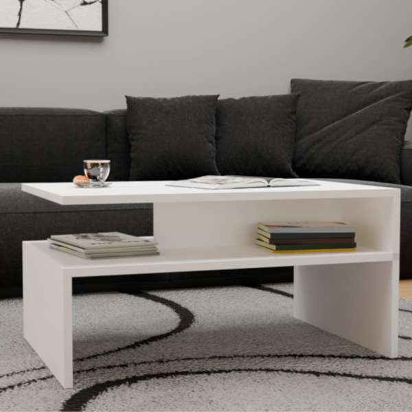 Drohmo Boston dohányzóasztal, 90x45x60 cm, fehér