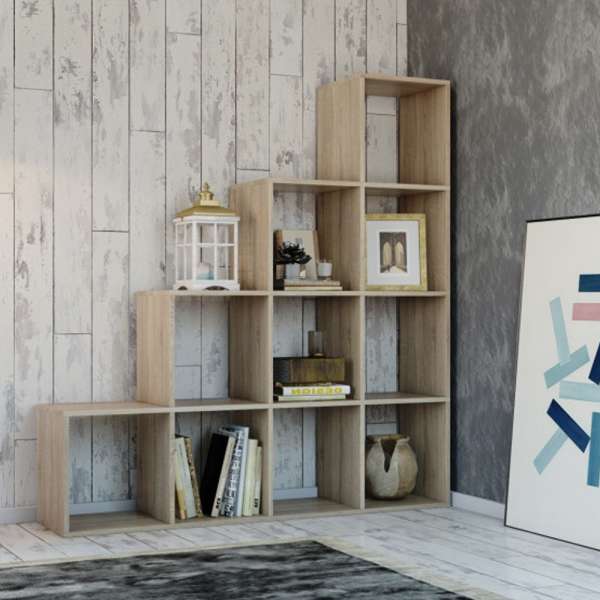 Odell Step 4X4 polc, 153x153x30 cm, sonoma