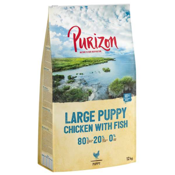 2x12kg Purizon Puppy Large csirke & hal - gabonamentes száraz kutyatáp