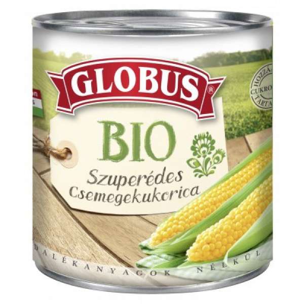 Globus bio szuperédes csemegekukorica konzerv
