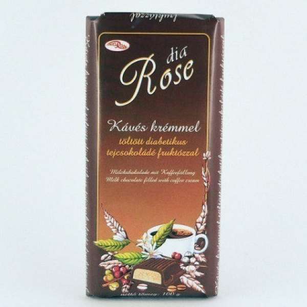 Sweetrose tejcsokoládé kávés krémmel töltött,fruktózzal 100 g