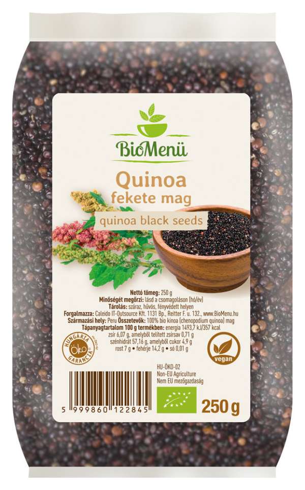 BioMenü BIO QUINOA fekete mag 250 g