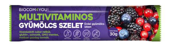 Biocom multivitaminos gyümölcs szelet 30 g