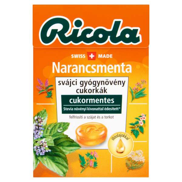 Ricola cukorka gyömbér-narancsmenta 40 g