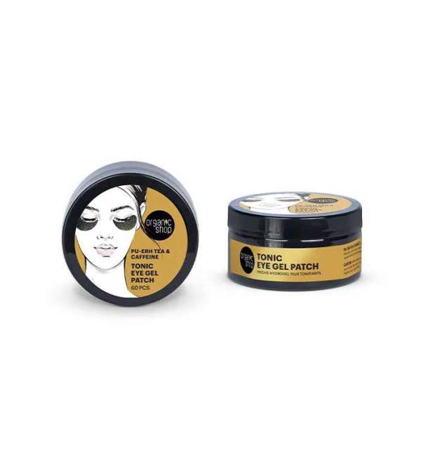 Organic Shop Tonik gél szemmaszk pu erh teával és koffeinnel 60 db