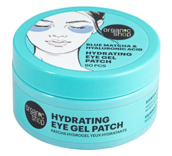 Organic Shop Hidratáló gél szemmaszk kék matcha-kivonattal és hialuronsavval 60 db