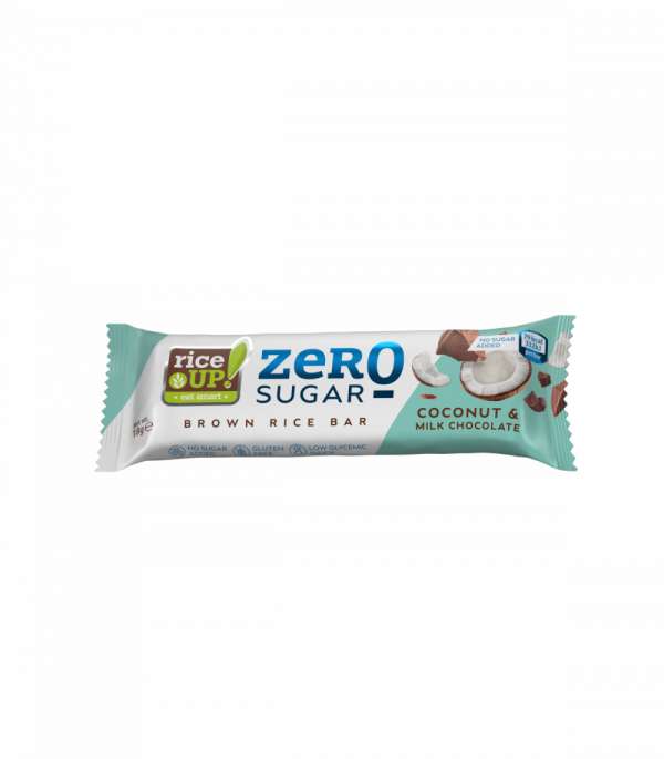 Rice Up zero rizsszelet kókuszos ízű tejcsokoládéval hozzáadott cukor nélkül 18 g