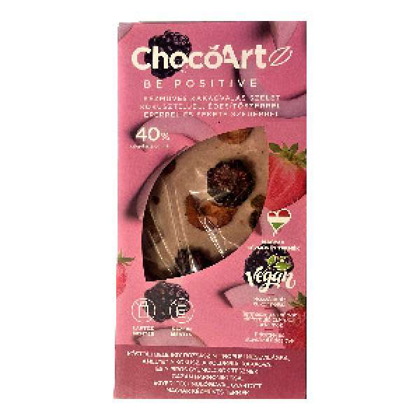Chocoartz be positive rózsaszín kakaóvajas szelet 70 g