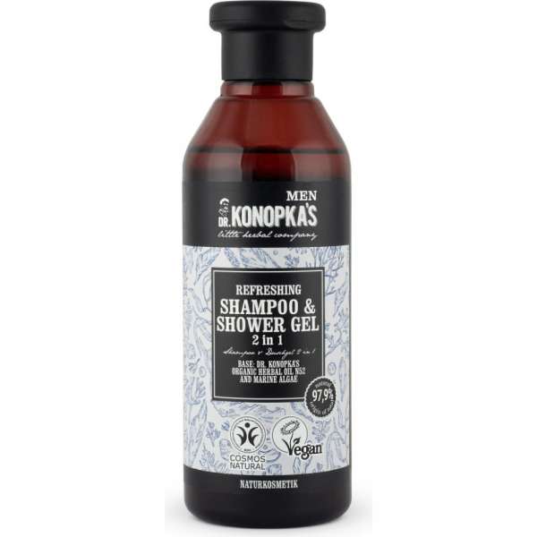 Dr.Konopka's MEN Frissítő 2 az 1-ben sampon és tusfürdő gél 280 ml