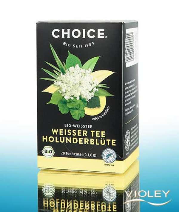 Choice bio fehér tea bodzavirággal 36 g