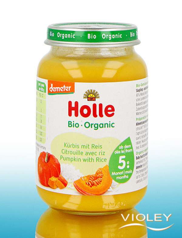 Holle bio bébiétel sütőtök-rizzsel 190 g