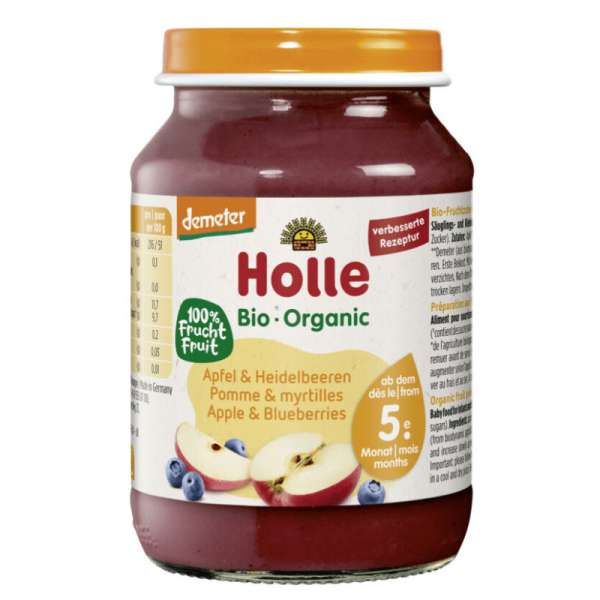 Holle bio bébiétel alma-feketeáfonya 190 g