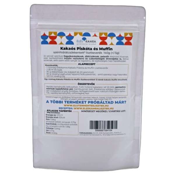 Éléskamra Kakaós piskóta és muffin 140g (csokis proffin) lisztkeverék