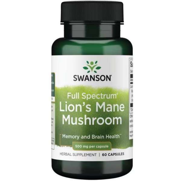 SWANSON LION'S MANE MUSHROOM Süngomba kivonat 500 mg/60 db