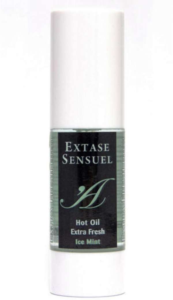 Extase Sensuel - hűsítő-melegítő masszázsolaj - menta (30ml)