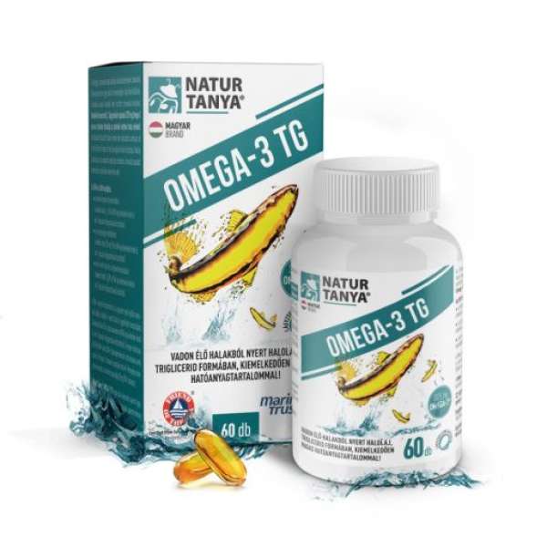 Natur Tanya OMEGA-3 TG - Vadvízi halolaj, 3375 mg Omega-3 zsírsav tartalom, triglicerid formában