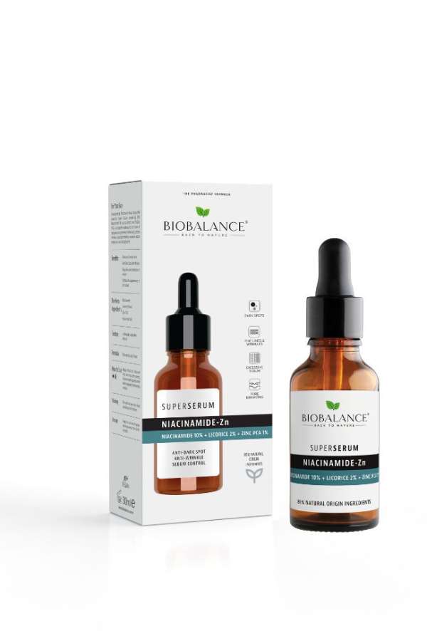 Biobalance niacinamid szuperszérum arcra édesgyökérrel és cink pca-val 30 ml