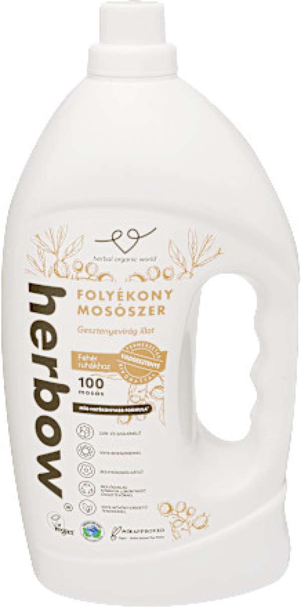 Herbow folyékony mosószer vadgesztenye fehér ruhákhoz gesztenyevirág illattal 3000 ml