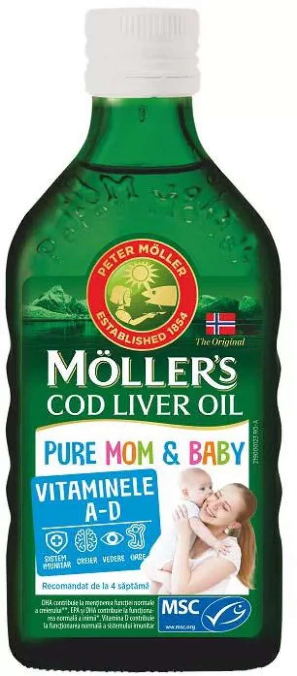 MÖLLERS TŐKEHALMÁJ OLAJ MOM-BABY 250ML