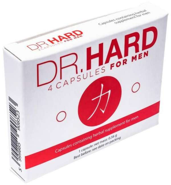 Dr. Hard - erős, étrend-kiegészítő kapszula férfiaknak (4db)