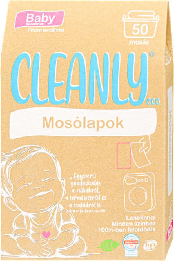 Cleanly eco mosólapok baby lanolinnal 50 db