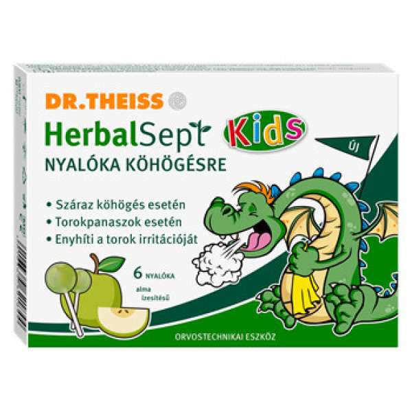 Dr.theiss herbalsept nyalóka köhögésre alma ízesítésű 6 db