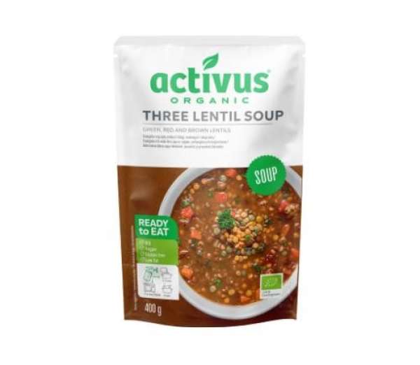 Activus bio vegán organikus 3 féle lencseleves 400 g