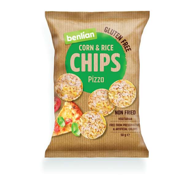 BENLIANF.KUKOR.&B.RIZS CHIPS PIZZÁS 50 g