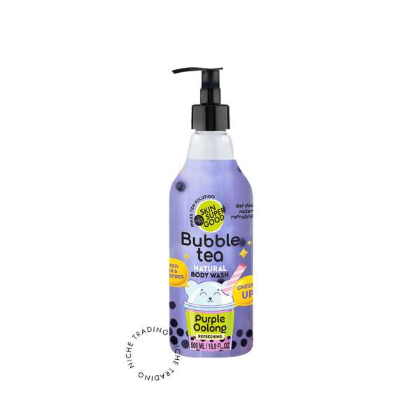  Skin Super Good Bubble Tea "Purple Oolong" frissítő tusfürdő zöld teával és levendulával 