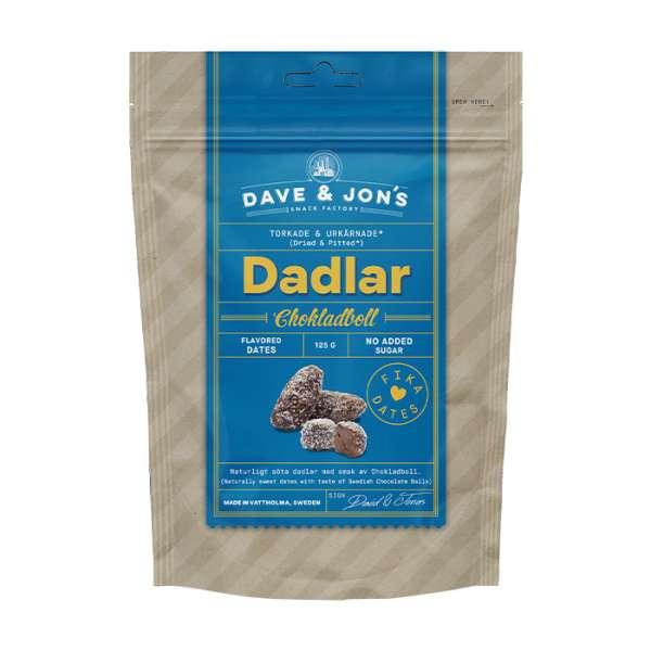 Dave & Jon's dates chocolate ball mag nélküli ízesített datolya kókuszos csokigolyó ízben, hozzáadott cukor nélkül 125 g