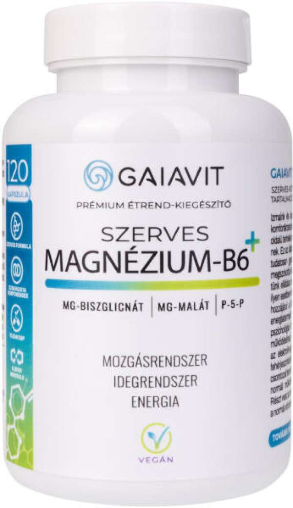 Gaiavit szerves magnézium-b6+ komplex kapszula 120 db