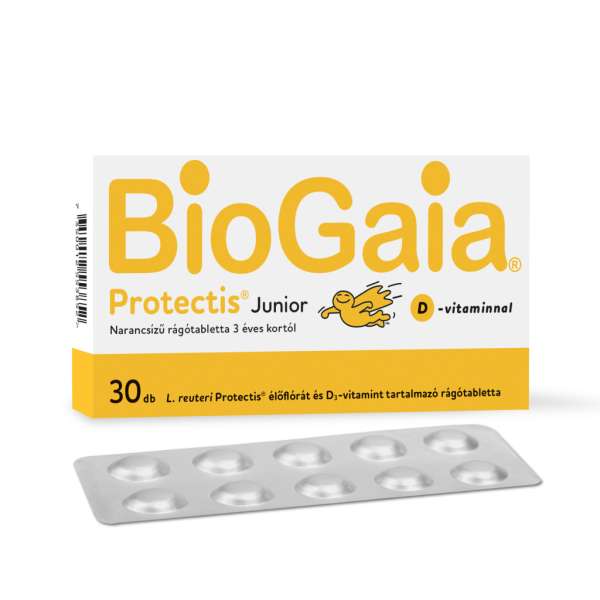 Biogaia protectis junior rágótabletta d-vitaminnal narancs ízű 30 db