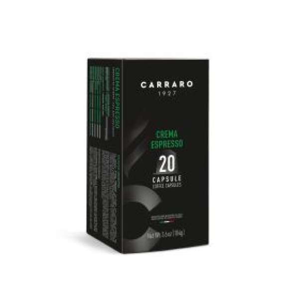 Carraro crema espresso premium kávékapszula nespresso kompatibilis 20 db