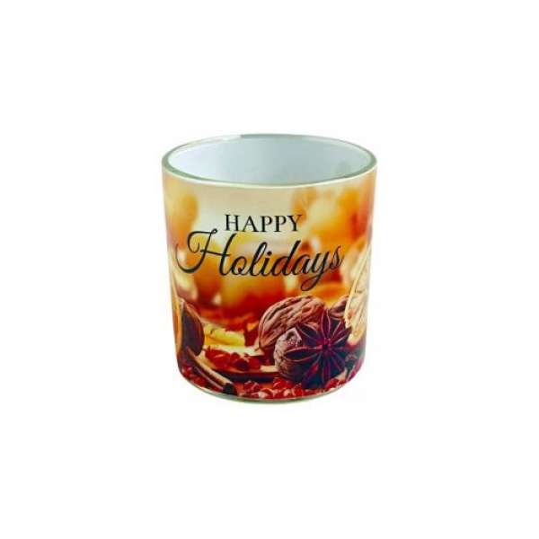 Illatmécses üvegpohárban róma happy holidays 1db