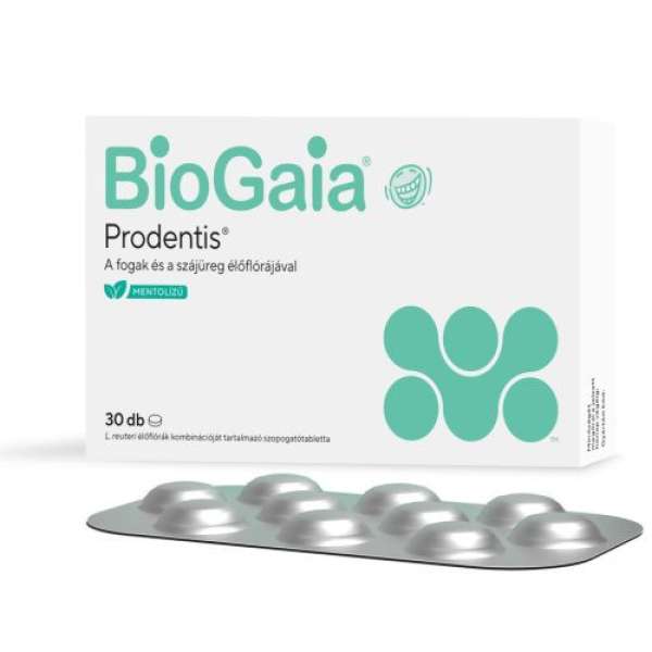 Biogaia prodentis szopogatótabletta mentol ízű 12 éves kortól 30 db