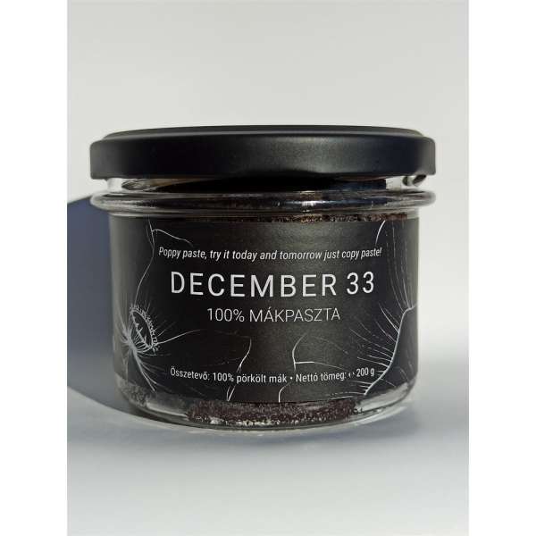 December 33 mákpaszta 100% 200 g