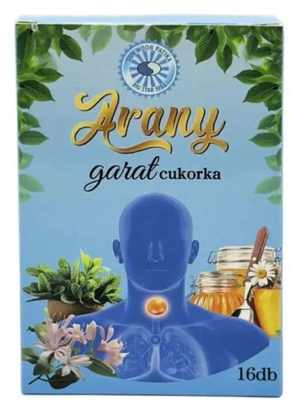 Sun Moon arany garat torokcukorka 16 db