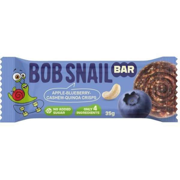 Bob Snail gyümölcsszelet magokkal alma-áfonya-kesudió-quinoa ropogós 35 g