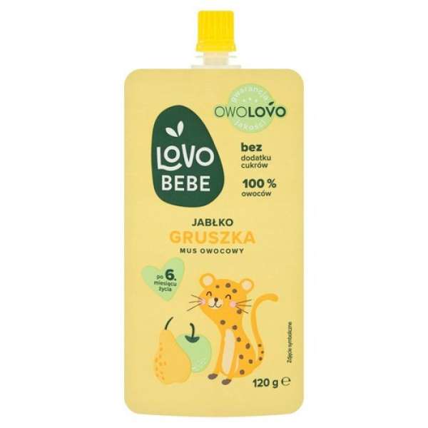 Lovo Bebe gyümölcspüré 6 hónapos kortól alma-körte 120 g