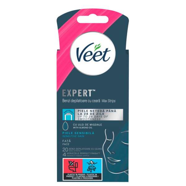 Veet Expert - használatra kész gyantaszalagok - érzékeny bőrre (20db)