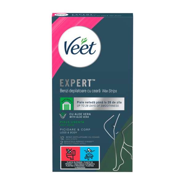 Veet Expert - használatra kész gyantaszalagok - száraz bőrre (12db)