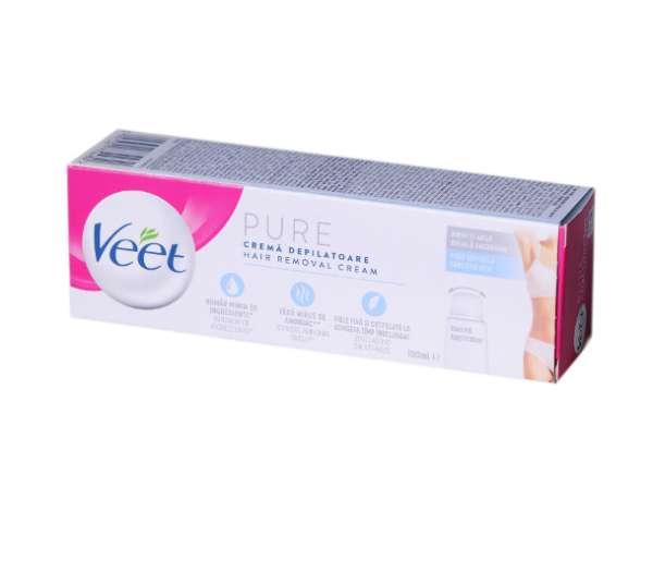 Veet Pure - szőrtelenítő krém bikinivonalra és hónaljra - érzékeny bőrre (100ml)