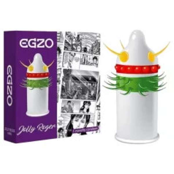 Egzo Jolly Roger - tüskés, pontozott óvszer (1db)